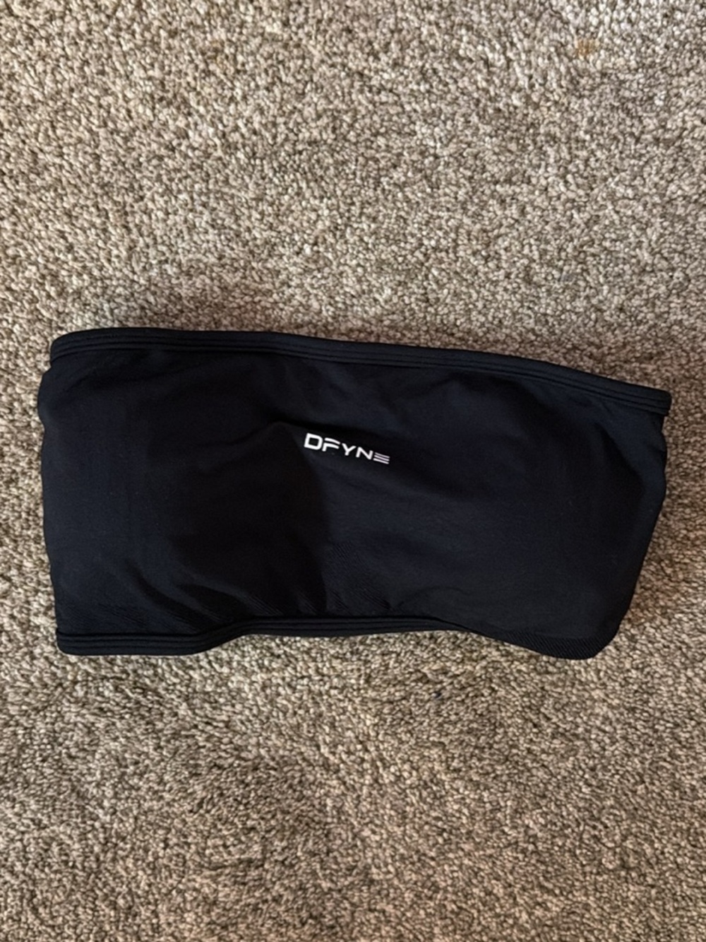 DFYNE Black Strapless Bandeau Top